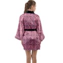 Timeless - Black & Flamingo Pink Long Sleeve Satin Kimono View2