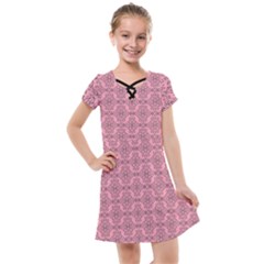 Timeless - Black & Flamingo Pink Kids  Cross Web Dress by FashionBoulevard