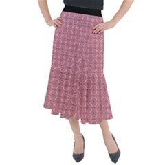 Timeless - Black & Flamingo Pink Midi Mermaid Skirt by FashionBoulevard