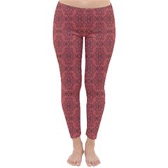 Timeless - Black & Indian Red Classic Winter Leggings by FashionBoulevard