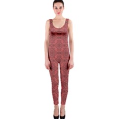 Timeless - Black & Indian Red One Piece Catsuit by FashionBoulevard