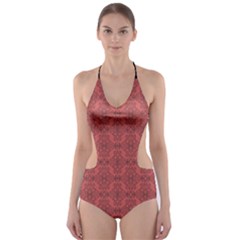 Timeless - Black & Indian Red Cut-out One Piece Swimsuit by FashionBoulevard