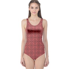 Timeless - Black & Indian Red One Piece Swimsuit by FashionBoulevard