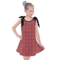 Timeless - Black & Indian Red Kids  Tie Up Tunic Dress