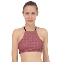 Timeless - Black & Indian Red Racer Front Bikini Top by FashionBoulevard