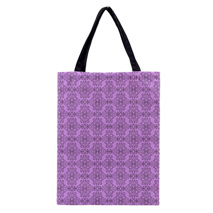 Timeless - Black & Lavender Purple Classic Tote Bag