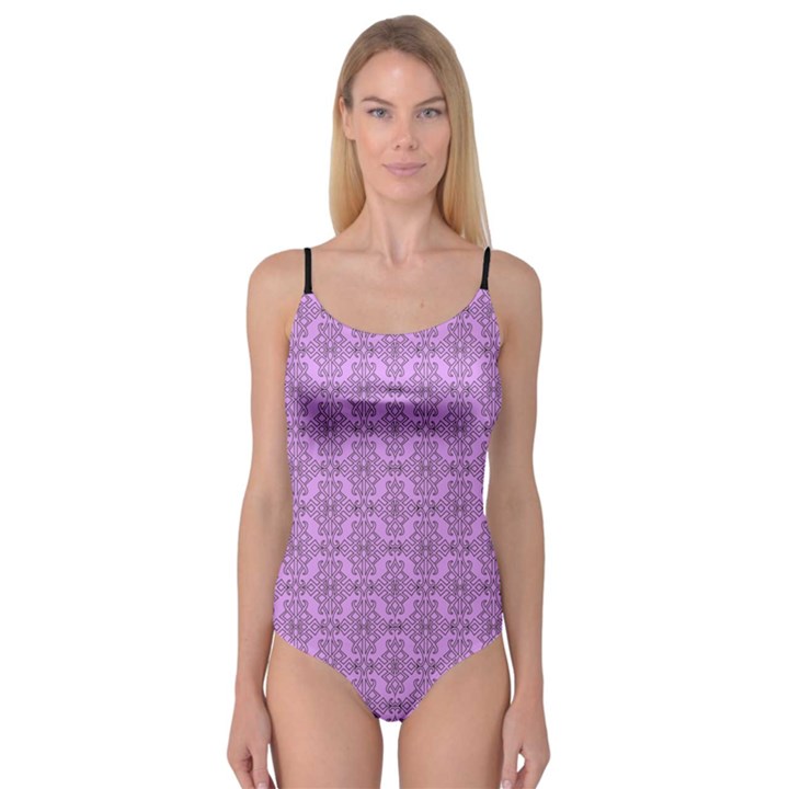 Timeless - Black & Lavender Purple Camisole Leotard 