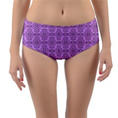 Timeless - Black & Lavender Purple Reversible Mid-waist Bikini Bottoms by FashionBoulevard