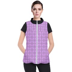 Timeless - Black & Lavender Purple Women s Puffer Vest by FashionBoulevard