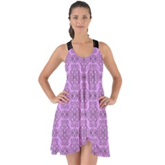 Timeless - Black & Lavender Purple Show Some Back Chiffon Dress by FashionBoulevard