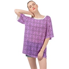 Timeless - Black & Lavender Purple Oversized Chiffon Top by FashionBoulevard