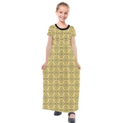 Timeless - Black & Mellow Yellow Kids  Short Sleeve Maxi Dress by FashionBoulevard