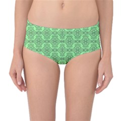 Timeless - Black & Mint Green Mid-waist Bikini Bottoms