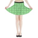 Timeless - Black & Mint Green Mini Flare Skirt View3