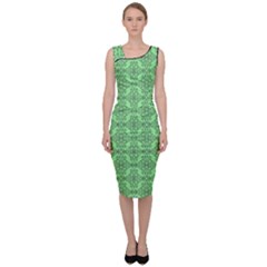 Timeless - Black & Mint Green Sleeveless Pencil Dress