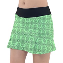 Timeless - Black & Mint Green Tennis Skorts