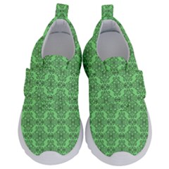 Timeless - Black & Mint Green Kids  Velcro No Lace Shoes by FashionBoulevard