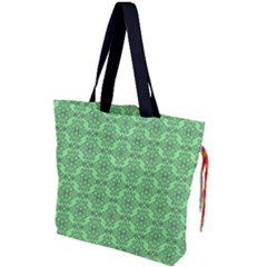 Timeless - Black & Mint Green Drawstring Tote Bag by FashionBoulevard