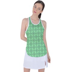 Timeless - Black & Mint Green Racer Back Mesh Tank Top