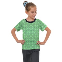 Timeless - Black & Mint Green Kids  Mesh Piece Tee