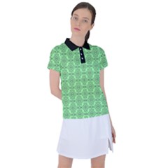 Timeless - Black & Mint Green Women s Polo Tee