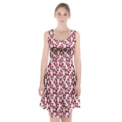 Cute Flowers - Carmine Red White Racerback Midi Dress by FashionBoulevard