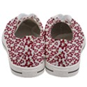 Cute Flowers - Carmine Red White Women s Low Top Canvas Sneakers View4