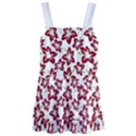 Cute Flowers - Carmine Red White Kids  Layered Skirt Swimsuit View1