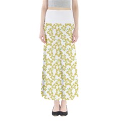 Cute Flowers - Ceylon Yellow Full Length Maxi Skirt by FashionBoulevard