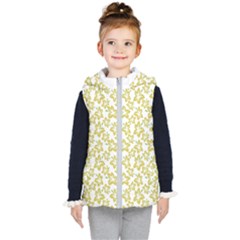 Cute Flowers - Ceylon Yellow Kids  Hooded Puffer Vest by FashionBoulevard