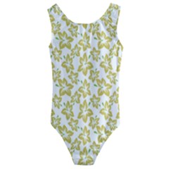 Cute Flowers - Ceylon Yellow Kids  Cut-out Back One Piece Swimsuit by FashionBoulevard