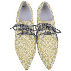 Cute Flowers - Ceylon Yellow Women s Pointed Oxford Shoes by FashionBoulevard