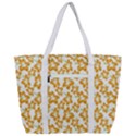 Cute Flowers - Honey Orange White Zip Up Canvas Bag View3