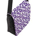 Cute Flowers - Imperial Purple Flap Closure Messenger Bag (L) View2