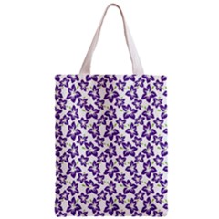 Cute Flowers - Imperial Purple Zipper Classic Tote Bag by FashionBoulevard