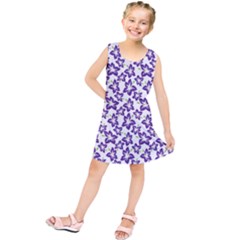 Cute Flowers - Imperial Purple Kids  Tunic Dress by FashionBoulevard