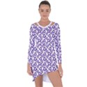 Cute Flowers - Imperial Purple Asymmetric Cut-Out Shift Dress View1