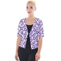 Cute Flowers - Imperial Purple Cropped Button Cardigan View1