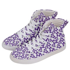 Cute Flowers - Imperial Purple Women s Hi-top Skate Sneakers by FashionBoulevard