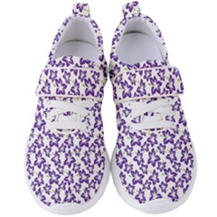 Cute Flowers - Imperial Purple Women s Velcro Strap Shoes by FashionBoulevard