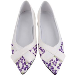 Cute Flowers - Imperial Purple Women s Bow Heels by FashionBoulevard