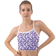 Cute Flowers - Imperial Purple Mini Tank Bikini Top by FashionBoulevard