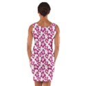 Cute Flowers - Peacock Pink White Wrap Front Bodycon Dress View2