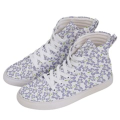 Cute Flowers - Silver Grey Women s Hi-top Skate Sneakers by FashionBoulevard