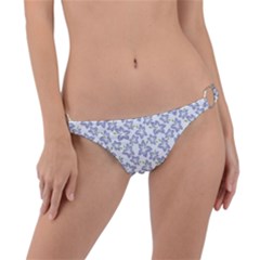 Cute Flowers - Silver Grey Ring Detail Bikini Bottom