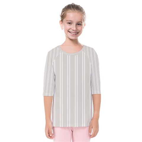 Nice Stripes - Abalone Grey Kids  Quarter Sleeve Raglan Tee by FashionBoulevard