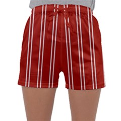 Nice Stripes - Apple Red Sleepwear Shorts by FashionBoulevard