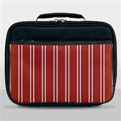 Nice Stripes - Apple Red Lunch Bag by FashionBoulevard