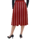 Nice Stripes - Apple Red Classic Velour Midi Skirt  View2