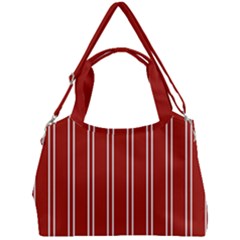 Nice Stripes - Apple Red Double Compartment Shoulder Bag by FashionBoulevard